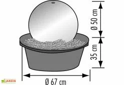 Seliger Fontaine Jardin Inox Pacific -Jardinage Soldes 24004 schema pacific web