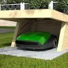 Weka Abri Pour Robot Tondeuse En Bois D’Épicéa Brut Toit Relevable -Jardinage Soldes abri robot tondeuse bois weka