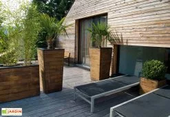 Jardipolys Bac à Fleurs En Bois Selekt (45x45x47) -Jardinage Soldes amazone ambiance 2