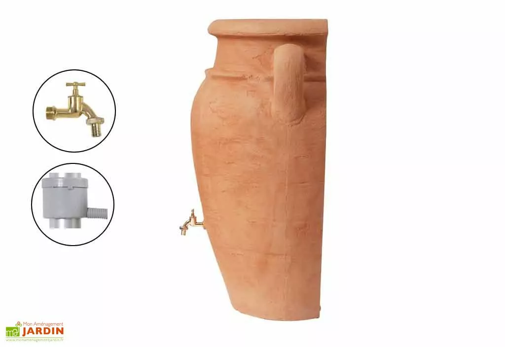 Garantia Récupérateur D'Eau Pluie Amphore Antik Murale 260 L Terracotta 4 Garantia Récupérateur D'Eau Pluie Amphore Antik Murale 260 L Terracotta – Image 2