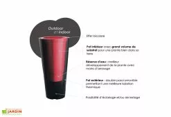 Green City Pot De Fleurs En Plastique Stark M Simple Ou Double Paroi (50 X 100 Cm) -Jardinage Soldes avantages pot fleurs double paroi 1