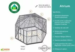 Serre De Jardin En Aluminium, Verre Et Polycarbonate Halls Atrium 9 M² -Jardinage Soldes avantages serre jardin aluminium verre polycarbonate atrium halls 1
