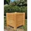 Jardi-Bois Bac à Fleurs Carré Sur Pieds En Bois De Châtaignier Lasuré - Garden -Jardinage Soldes bac a fleurs carre sur pieds