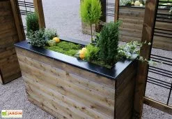 Jardipolys Bac à Fleurs En Bois Selekt (120x45x76) -Jardinage Soldes bac a fleurs selekt 120 x 45 x 76 cm jardipolys 1