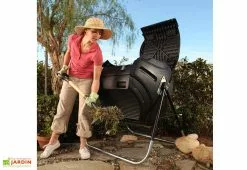Composteur Rotatif 303L En Polyéthylène Lifetime -Jardinage Soldes bac compost 303 l polyethylene 2