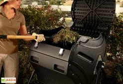 Composteur Rotatif 303L En Polyéthylène Lifetime -Jardinage Soldes bac compost 303 l polyethylene 4