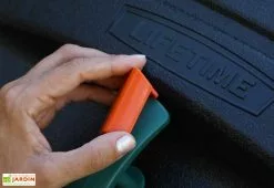 Composteur Rotatif Double 2x189L Polyéthylène Lifetime -Jardinage Soldes bac compost double 189 l polyethylene 3