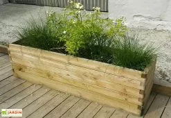 Solid Bac à Fleurs En Bois Autoclave 180 X 50 Cm 45 Mm Robust