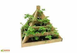 Jardipolys Bac à Fleurs En Bois De Pin Traité Jardinière Pyramide 80 X 76 Cm