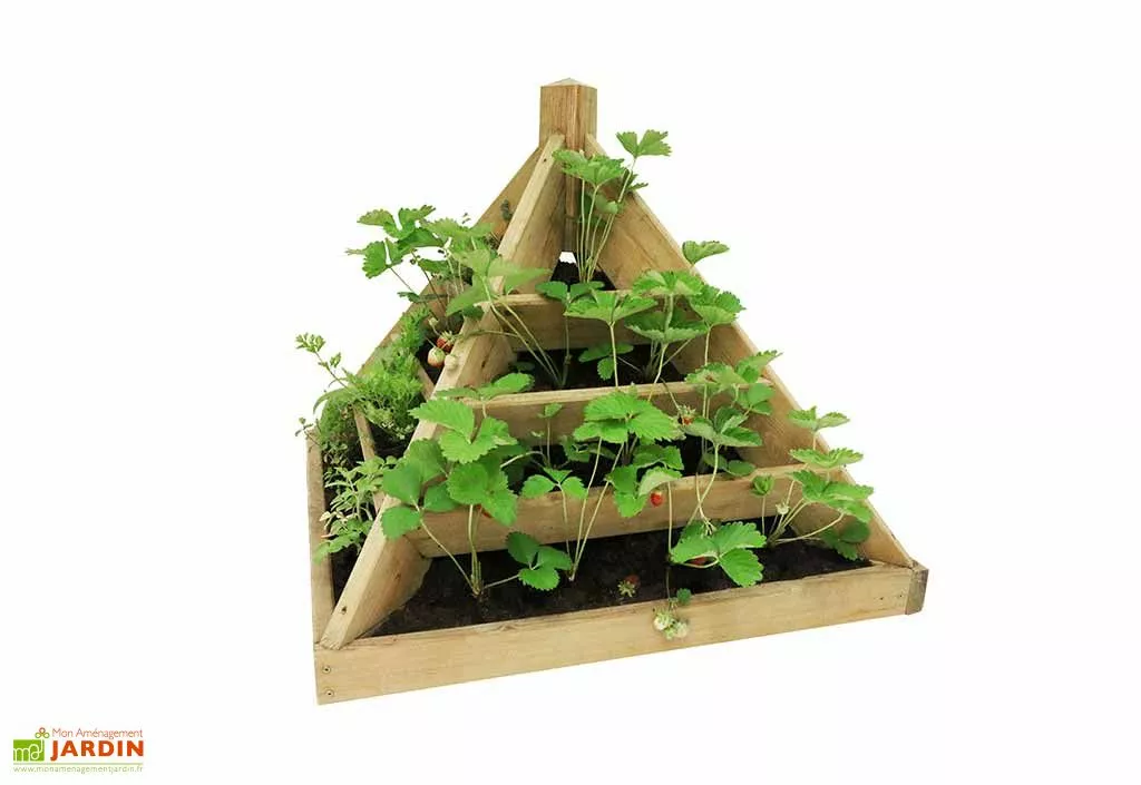 Jardipolys Bac à Fleurs En Bois De Pin Traité Jardinière Pyramide 80 X 76 Cm 3 Jardipolys Bac à Fleurs En Bois De Pin Traité Jardinière Pyramide 80 X 76 Cm