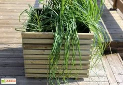 Jardipolys Bac à Fleurs En Bois De Pin Traité Autoclave KÜB 60 X 60 Cm -Jardinage Soldes bac fleurs carre bois pin