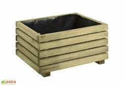 Jardipolys Bac à Fleurs En Bois De Pin Traité Autoclave KÜB 40 X 25 Cm