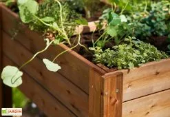 Ekju Carré Potager En Bois Autoclave Sur Pieds 80 X 80 Cm H. 88 Cm - Rezekne -Jardinage Soldes bac potager bois sur pieds ekju 253394