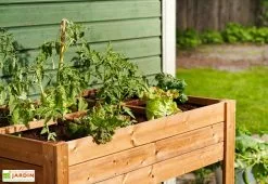 Ekju Carré Potager En Bois Autoclave Sur Pieds 120 X 80 Cm H. 88 Cm - Ventspils -Jardinage Soldes bac potager bois sureleve ekju 253478