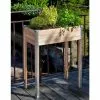 Mon Petit Potager Bac Potager Sur Pied En Bois Douglas Et Aluminium 65 X 35 X 80 Cm -Jardinage Soldes bac potager sureleve bois douglas