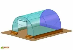Bâche De Pignon Arrière Pour Serre De Jardin Tunnel Richel 3x4 Pied Droit