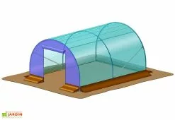 Bâche De Pignon Avant Pour Serre De Jardin Tunnel Richel 3x4 Pied Droit
