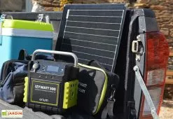 Orium Batterie Nomade Solaire Izywatt 500 + 2 Panneaux Monocristallins 50 W -Jardinage Soldes batterie nomade solaire 2 panneaux 50w izywatt 500