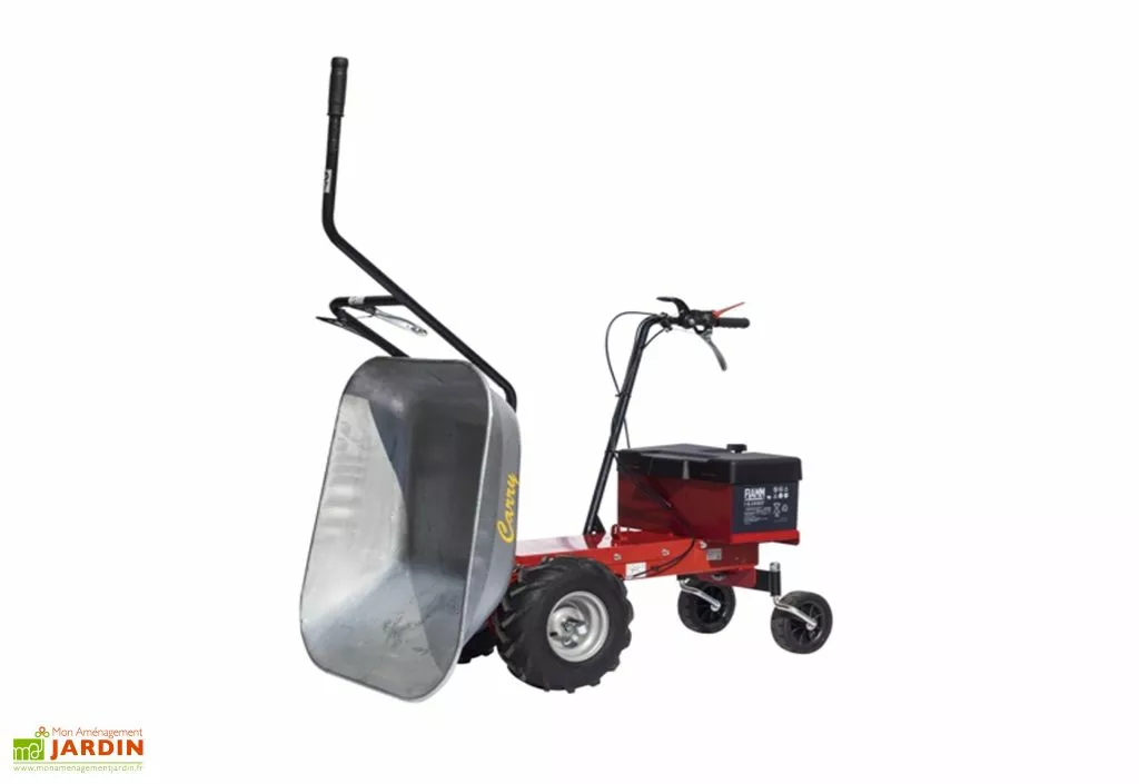 Eurosystems Brouette Électrique Avec Benne Basculante En Acier Galvanisé 300 W 4 Eurosystems Brouette Électrique Avec Benne Basculante En Acier Galvanisé 300 W – Image 2