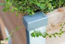 Mon Petit Potager Carré Potager En Bois Douglas 19 Mm 2 étages Et Treillis – 125 X 60 Cm -Jardinage Soldes carre potager 2 etages bois 19mm douglas france treillis 125x60m