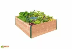 Mon Petit Potager Carré Potager En Bois Avec Composteur Keyhole Garden 120 X 115 Cm