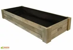 Hortalia Carré Potager En Bois De Pin Traité XXL 30 - 200 X 80 X 30 Cm