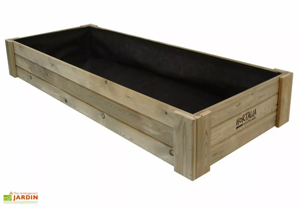 Hortalia Carré Potager En Bois De Pin Traité XXL 30 - 200 X 80 X 30 Cm 3 Hortalia Carré Potager En Bois De Pin Traité XXL 30 - 200 X 80 X 30 Cm