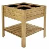 Ekju Carré Potager En Bois Autoclave Sur Pieds 80 X 80 Cm H. 88 Cm - Rezekne -Jardinage Soldes carre potager bois sureleve ekju 253394