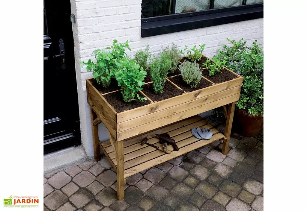 Jardipolys Potager Surélevé En Bois Traité Gariguette 4 Jardipolys Potager Surélevé En Bois Traité Gariguette – Image 2