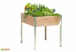Mon Petit Potager Carré Potager Sur Pied En Bois Douglas 19 Mm – 75 X 80 X 80 Cm