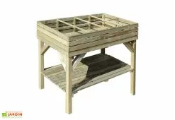 Jardipolys Carré Potager Sur Pieds En Bois De Pin Traité KÜB 100 X 60 X 80 Cm