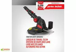 Elem Garden Outil De Jardinage 3 En 1 : Taille-haies, élagueuse Et Coupe Bordures – 20 V 10 Elem Garden Outil De Jardinage 3 En 1 : Taille-haies, élagueuse Et Coupe Bordures – 20 V -Jardinage Soldes coupe bordures sur batterie