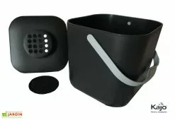 KAJO Seau à Compost En Polypropylène Noir - 18,5 X 18,5 X 22 Cm -Jardinage Soldes couvercle seau noir