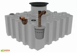 GreenLife Cuve De Récupération D’eau De Pluie Enterrée – 3000 L Plate -Jardinage Soldes cuve plate recuperation eau pluie greenlife 3000l biovitor