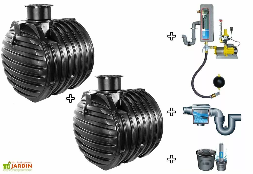 GreenLife Cuve Recuperateur Eau Clever M 12000 L 3 GreenLife Cuve Recuperateur Eau Clever M 12000 L