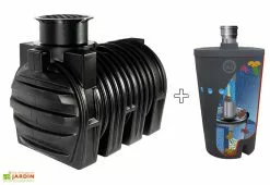 GreenLife Cuve Récupérateur Eau Enterrée 3200L Nappes Souterraines + Biovitor