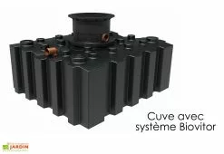 GreenLife Cuve De Récupération D’eau De Pluie Enterrée – 3000 L Plate -Jardinage Soldes cuve recuperateur eau pluie enterree plat greenlife 3000l biovitor