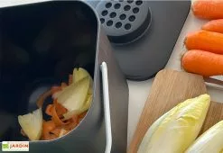 KAJO Seau à Compost En Polypropylène Noir - 18,5 X 18,5 X 22 Cm -Jardinage Soldes dechet composte seau