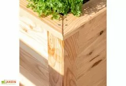 Westmann Jardinière En Bois De Mélèze Bac Potager 100 X 65 X 66 Cm -Jardinage Soldes details angle bac potager 100x66cm