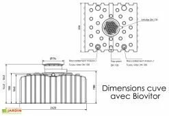 GreenLife Cuve De Récupération D’eau De Pluie Enterrée – 5000 L Plate -Jardinage Soldes dimensions cuve 5000l greenlife biovitor