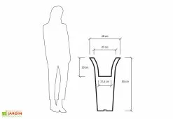 Farmet New Pot De Fleurs En Polyéthylène Flos – Ø 48 X 85 Cm 13 Farmet New Pot De Fleurs En Polyéthylène Flos – Ø 48 X 85 Cm -Jardinage Soldes dimensions pot de fleurs