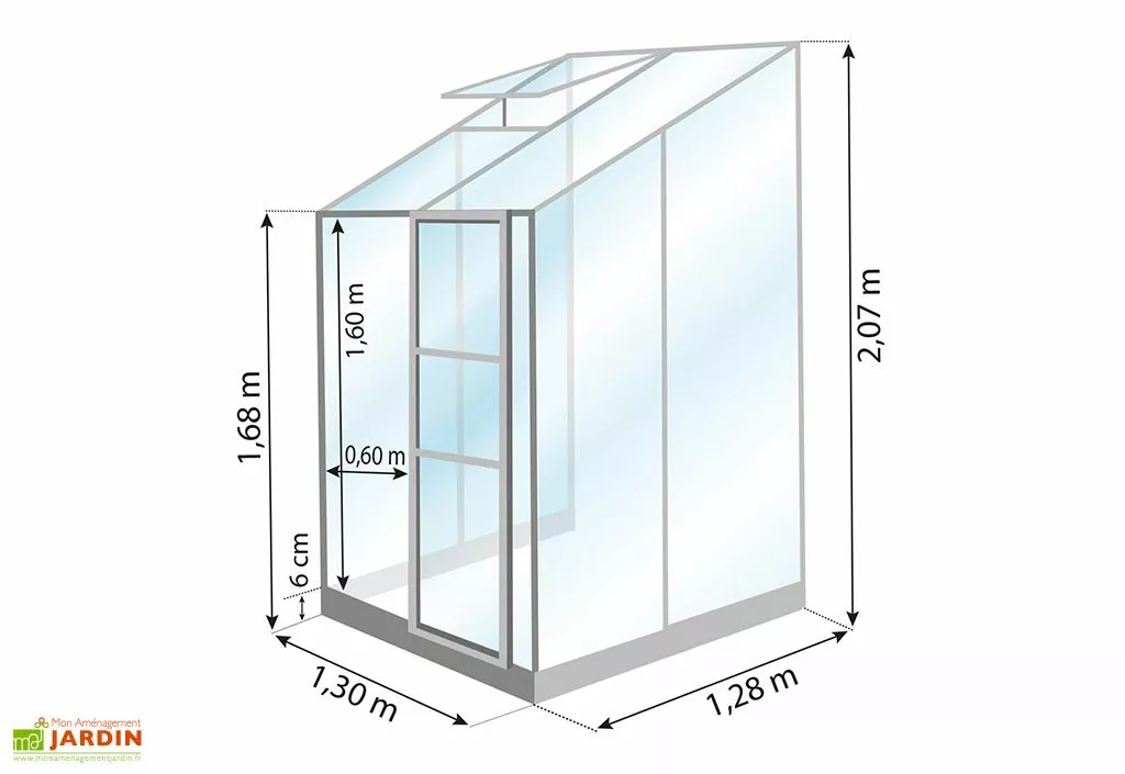 Serre De Jardin Adossée En Verre Lams 1,7 M² - Melissa Anthracite 4 Serre De Jardin Adossée En Verre Lams 1,7 M² - Melissa Anthracite – Image 2