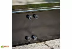 Halls Embase Pour Serre De Jardin En Acier Galvanisé Qube 610 Noir -Jardinage Soldes embase serre jardin acier galvanise qube 610 noir 1