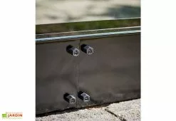 Halls Embase Pour Serre De Jardin En Acier Galvanisé Qube 66 Noir -Jardinage Soldes embase serre jardin acier galvanise qube 66 noir 1