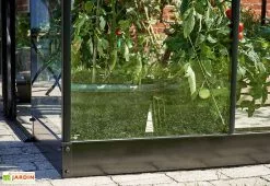 Halls Embase Pour Serre De Jardin En Acier Galvanisé Qube 68 Noir