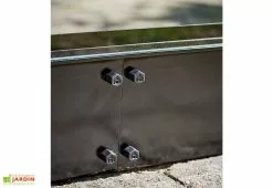 Halls Embase Pour Serre De Jardin En Acier Galvanisé Qube 68 Noir -Jardinage Soldes embase serre jardin acier galvanise qube 68 noir