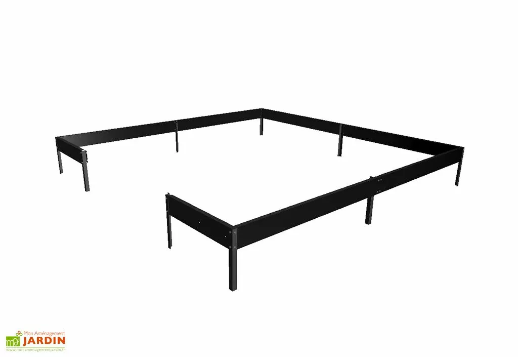Halls Embase Pour Serre De Jardin En Acier Galvanisé Qube 88 Noir 3 Halls Embase Pour Serre De Jardin En Acier Galvanisé Qube 88 Noir