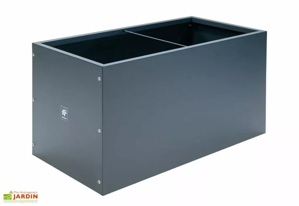 Herstera Garden Jardinière Rectangulaire En Métal Thermolaqué Gris Anthracite 5 Herstera Garden Jardinière Rectangulaire En Métal Thermolaqué Gris Anthracite – Image 3