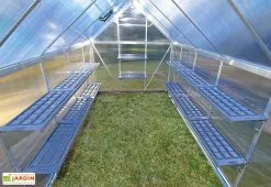 Canopia Étagère Double En PVC Pour Serre De Jardin -Jardinage Soldes etagere double pvc pour serre jardin 1