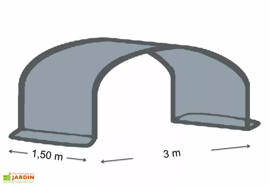 Extension 1,5 M En 2x180µ Pour Serre De Jardin Tunnel Richel Pied Droit 3m 4 Extension 1,5 M En 2x180µ Pour Serre De Jardin Tunnel Richel Pied Droit 3m – Image 2